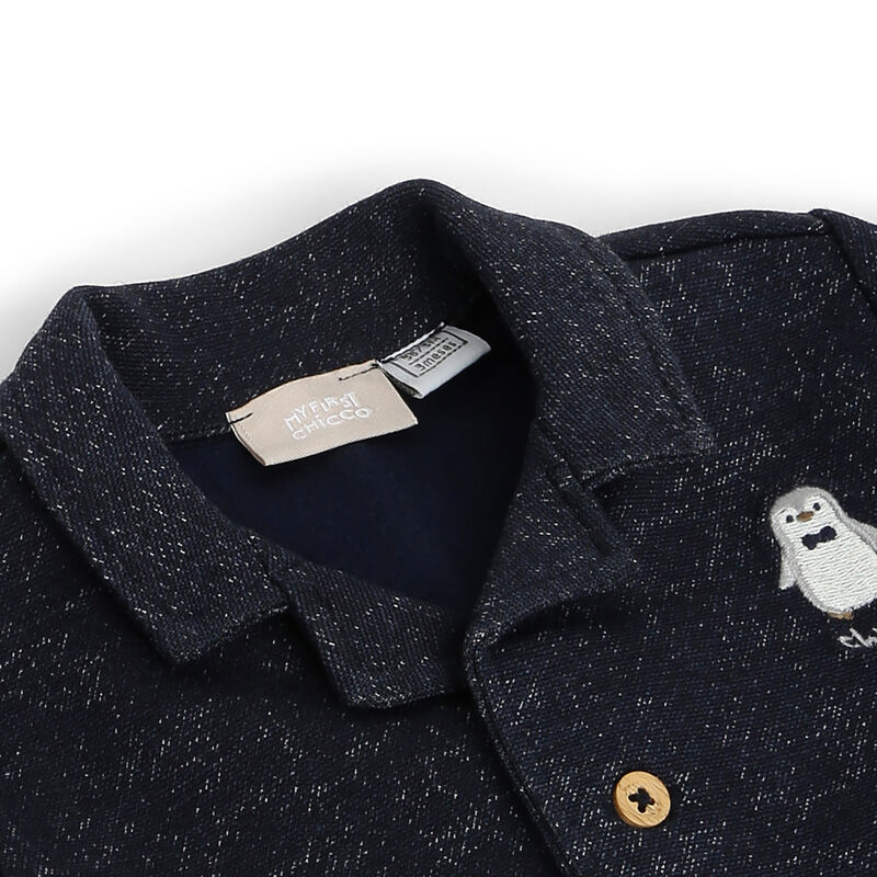 Boys Dark Blue Solid Jacket image number null